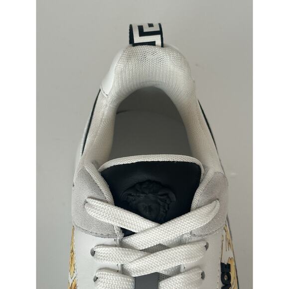 Versace Medusa Men’s White/Black/Gold Sneakers 11 US (44 Eu) 1011942 IT NIB $825 - Picture 8 of 16